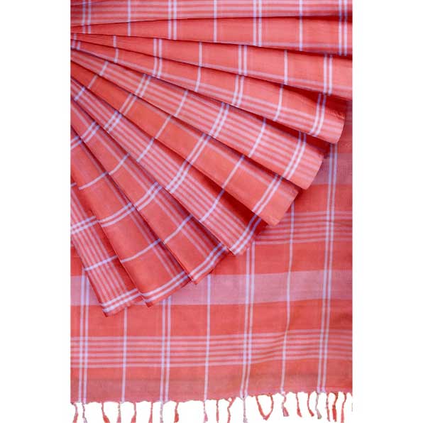 Sadbhavna pink handloom cotton saree