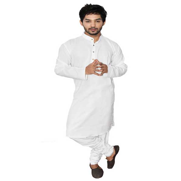 White khadi Long kurta