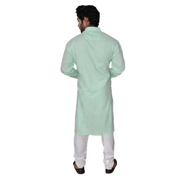 Pista Handwoven Pure Cotton Long kurta