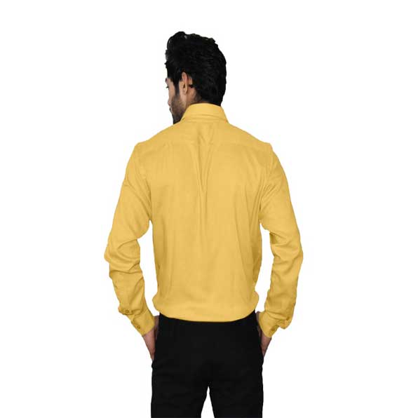 Yellow Color Pure Cotton Full Shirt