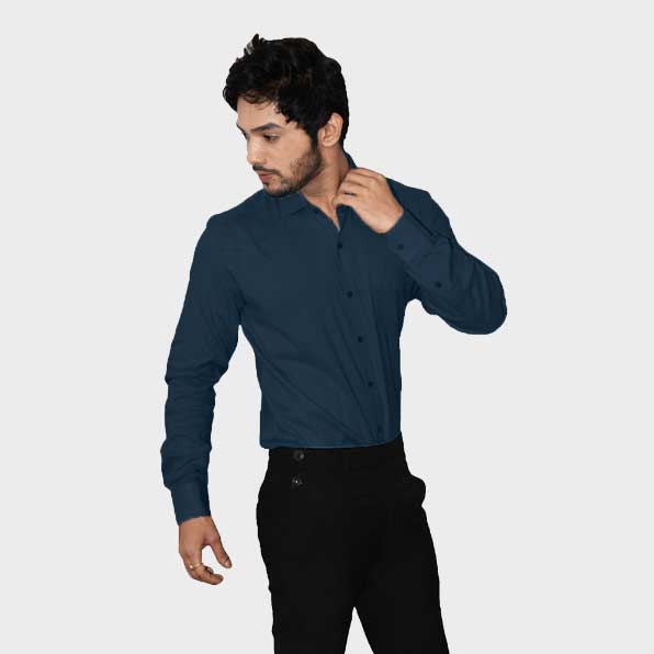 Dark Blue Color Full Shirt