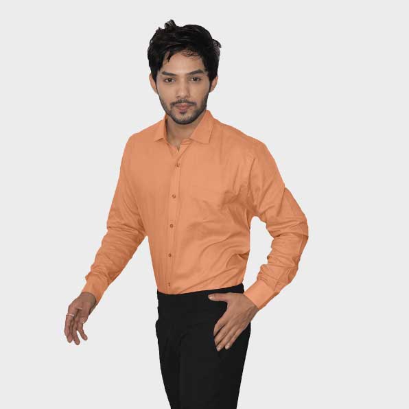 Off Orange Color Full Shirt