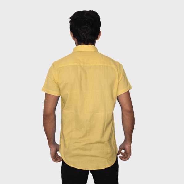 Yellow Handwoven Pure Cotton Shirt