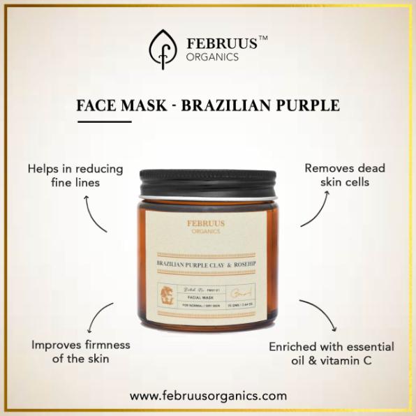 FACIAL PACK - BRAZILIAN PURPLE CLAY & ROSEHIP