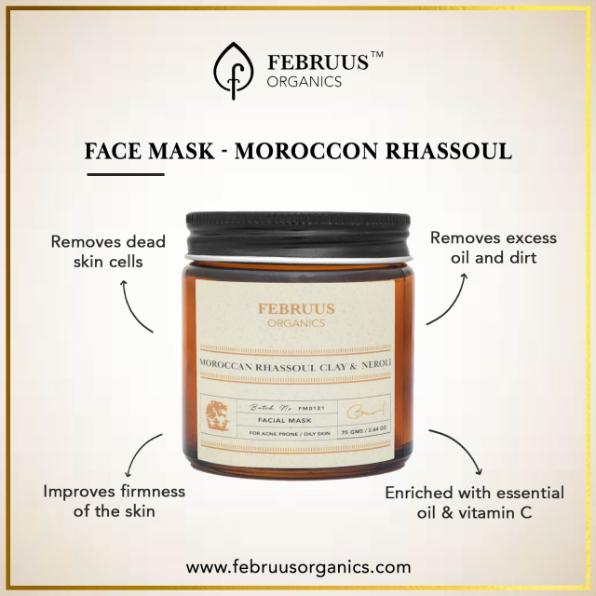 FACIAL PACK - MOROCCAN RHASSOUL CLAY & NEROLI