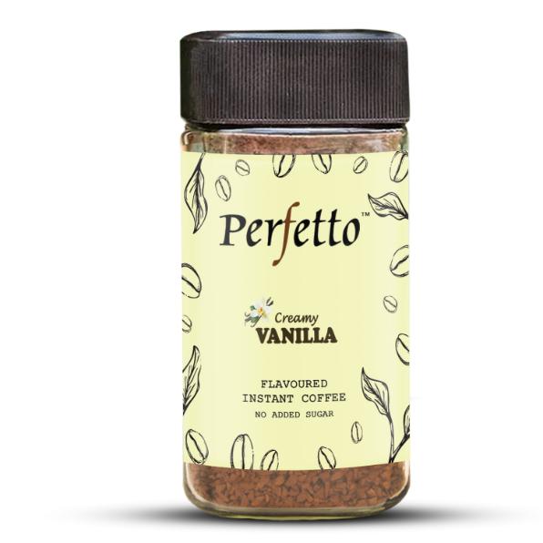 Perfetto Vanilla Flavoured Coffee Jar 50g Jar
