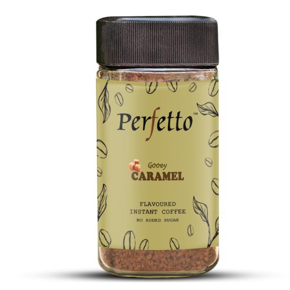 PERFETTO CARAMEL FLAVOURED  COFFEE 50G JAR