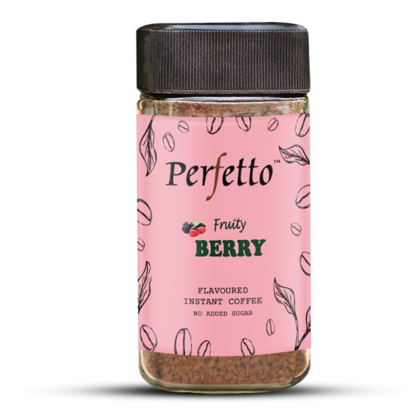 PERFETTO BERRY FLAVOURED INSTANT COFFEE 50G JAR