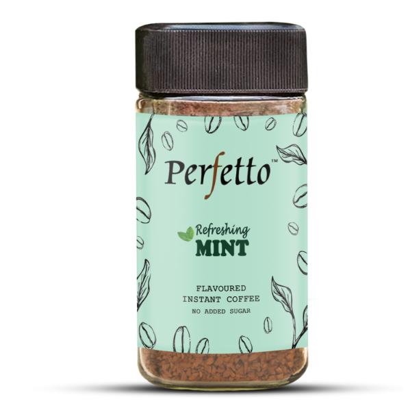 PERFETTO MINT FLAVOURED INSTANT COFFEE 50G JAR
