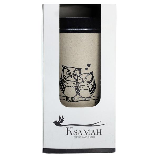 KSAMAH Eco-Friendly Rice Husk Coffee Cup- Owl Design