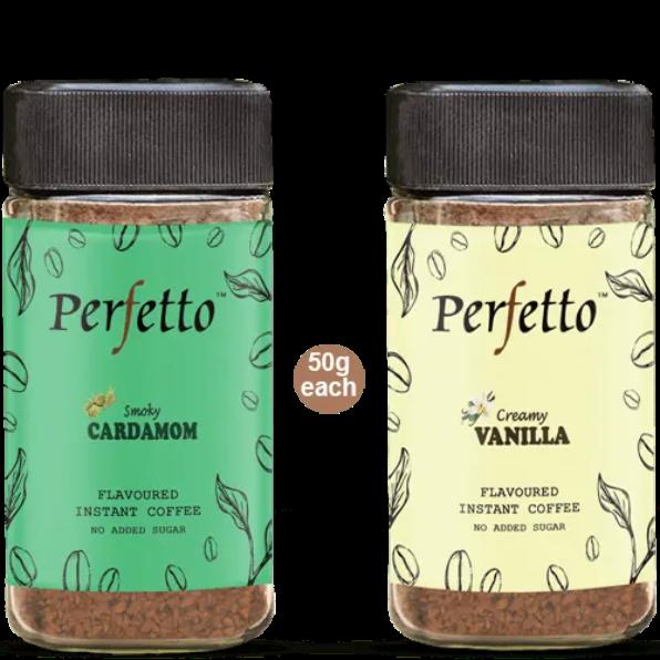 Vanilla & Cardamom Instant Flavoured Coffee 50g each
