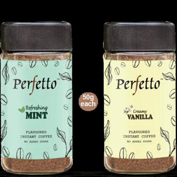 Vanilla & Mint Instant Flavoured Coffee 50g each