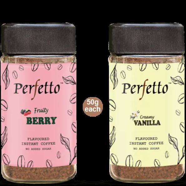 Vanilla & Berry Instant Flavoured Coffee 50g each