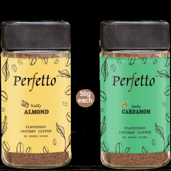 Almond & Cardamom Instant Flavoured Coffee 50g each