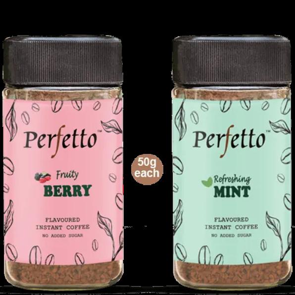 Berry & Mint Instant Flavoured Coffee 50g each