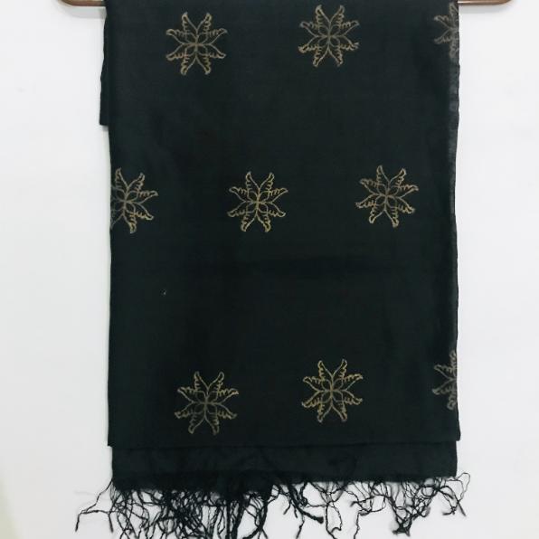  Block Printed Silk Dupatta