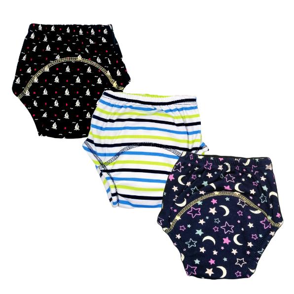 Kindermum Midnight Sleep Blue Combo of 3 Training Pants