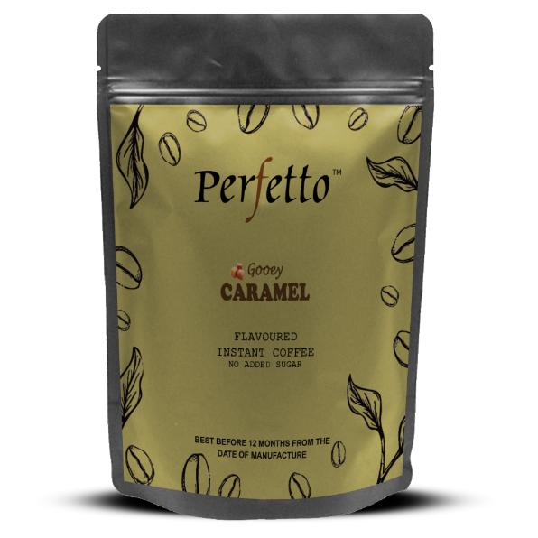 Perfetto Caramel Flavoured Instant Coffee 50g Pouch