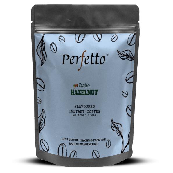Perfetto Hazelnut Flavoured Instant Coffee 50g Pouch