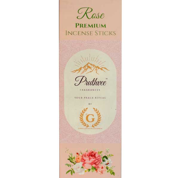 Rose Premium Pruthvee Fragrance Incense Sticks (Pack of 6)