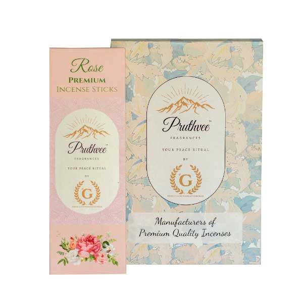 Rose Premium Pruthvee Fragrance Incense Sticks (Pack of 6)