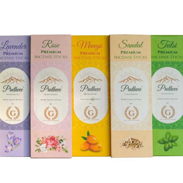 Rose Premium Pruthvee Fragrance Incense Sticks (Pack of 6)