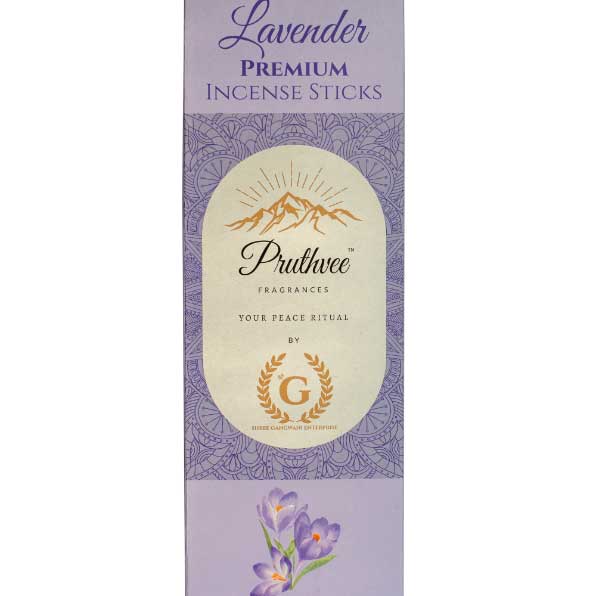 Lavender Premium Pruthvee Fragrance Incense Sticks (Pack of 6)