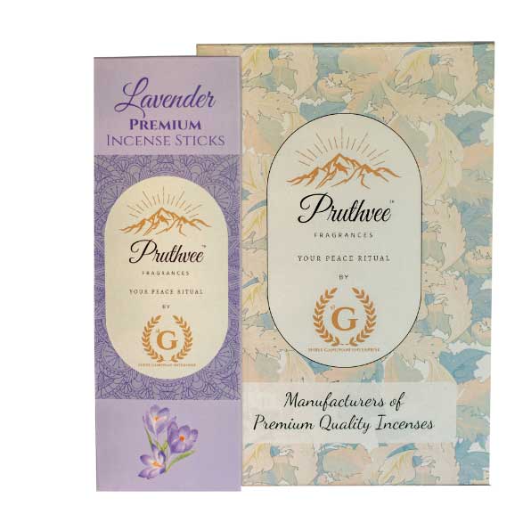 Lavender Premium Pruthvee Fragrance Incense Sticks (Pack of 6)