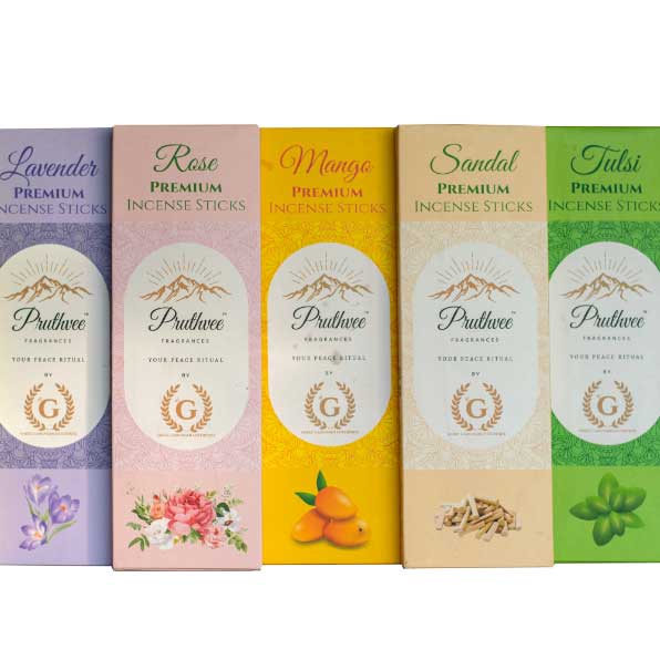 Lavender Premium Pruthvee Fragrance Incense Sticks (Pack of 6)