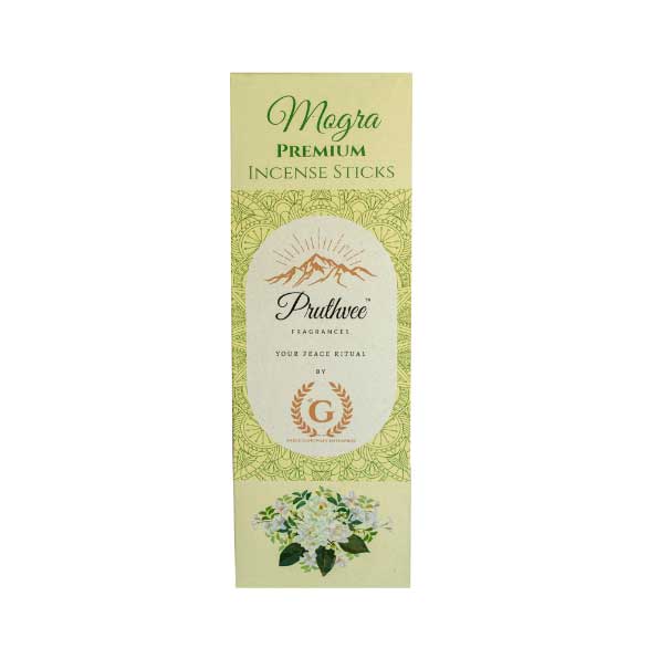 Jasmine/Mogra Premium Pruthvee Fragrance Incense Sticks (Pack of 6)