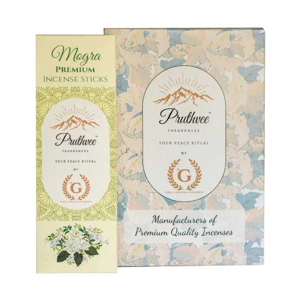 Jasmine/Mogra Premium Pruthvee Fragrance Incense Sticks (Pack of 6)