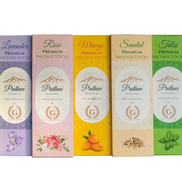 Jasmine/Mogra Premium Pruthvee Fragrance Incense Sticks (Pack of 6)