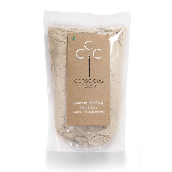 Conscious Food Organic Pearl Millet Flour (Bajra Atta) - 500gm