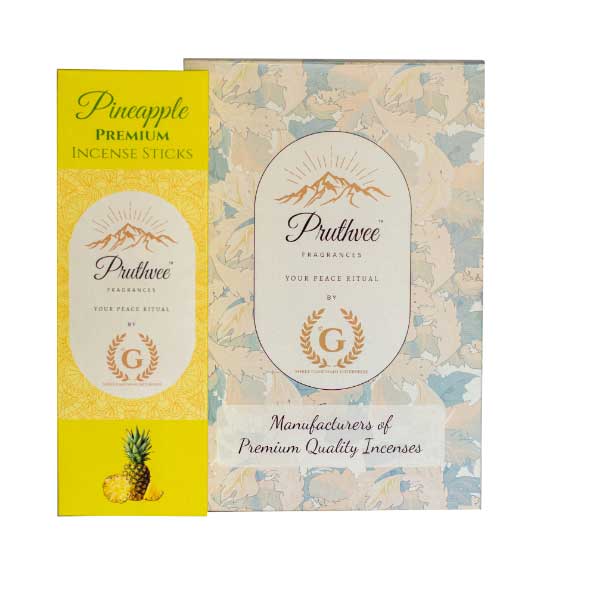 Pineapple Premium Pruthvee Fragrance Incense Sticks (Pack of 6)