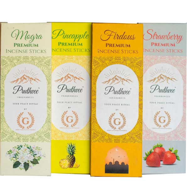 Pineapple Premium Pruthvee Fragrance Incense Sticks (Pack of 6)