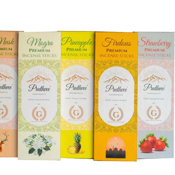 Strawberry Premium Pruthvee Fragrance Incense Sticks (Pack of 6)