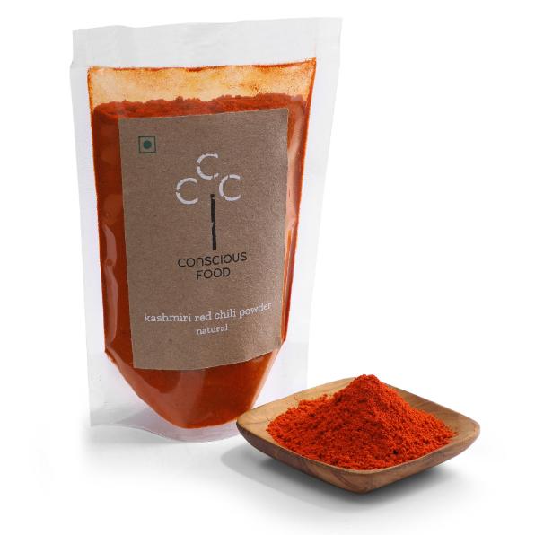 Conscious Food Natural Kashmiri Red Chilli Powder  100g