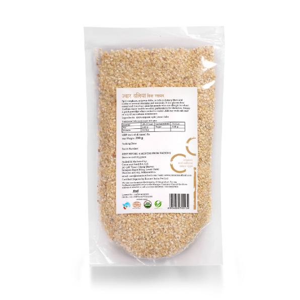 Conscious Food Organic Split Sorghum (Jowar Dalia) 200g 