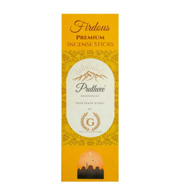 Arabic Firdous Luxury Pruthvee Fragrance Incense Sticks (Pack of 6)