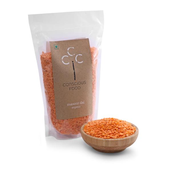 Conscious Food Organic Red Lentil (Masoor Dal) 500g