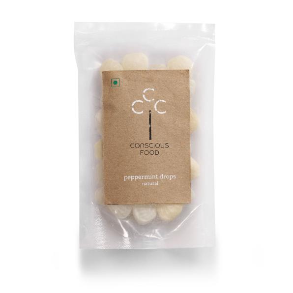 Conscious Food Natural Peppermint Drops - 100gm