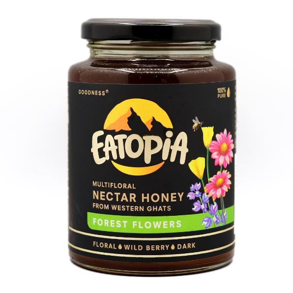 Eatopia Forest Flowers 100% Pure & Natural Nectar Honey from Western Ghats (Mult