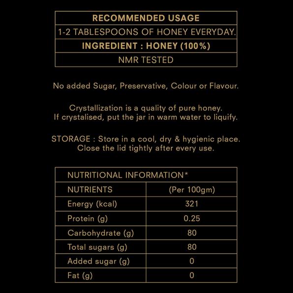 Eatopia 100% Pure Litchi Natural Honey from Himalayas (Monofloral) - NMR Tested 