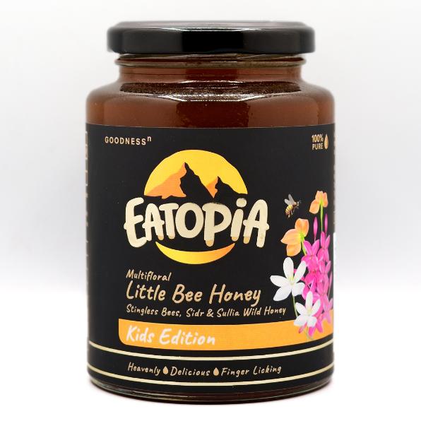 Eatopia Little Bee, Stingless Bees Natural Honey for Kids - Sidr & Sullia Honey 