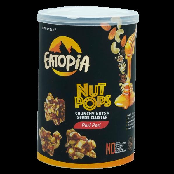 Eatopia Nut Pops Crunchy Nuts & Seeds Cluster - Peri Peri - 100% Natural & Healt