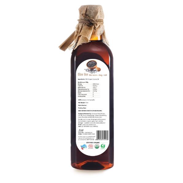 Conscious Food Natural and Cold-Pressed Sesame Oil - 1L