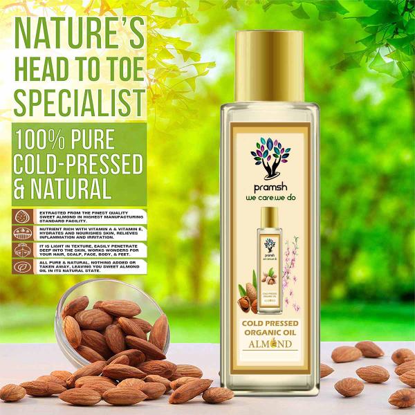 Pramsh Cold Pressed Almond Oil| Rich in Vitamin -E for Healthy Skin & Hair