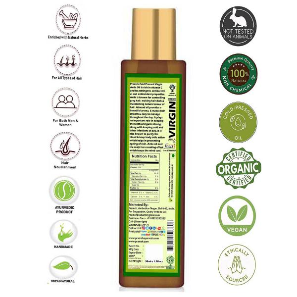 Pramsh Cold Pressed Organic Virgin Amla Oil Hair Oil  (50ml)