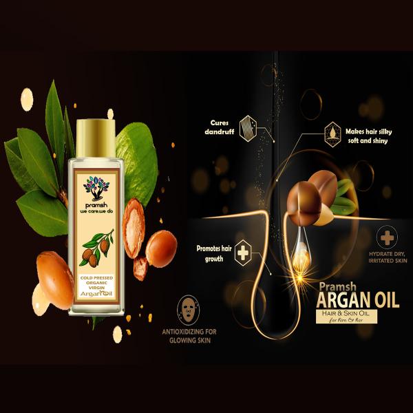 Pramsh Cold Pressed Organic Virgin Argan Oil Hair Oil