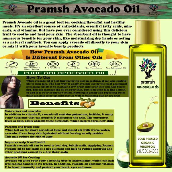 Pramsh Cold Pressed Organic Virgin Avocado Oil Hair Oil